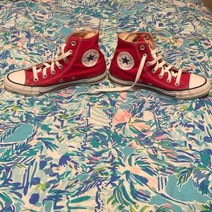red hightop converse